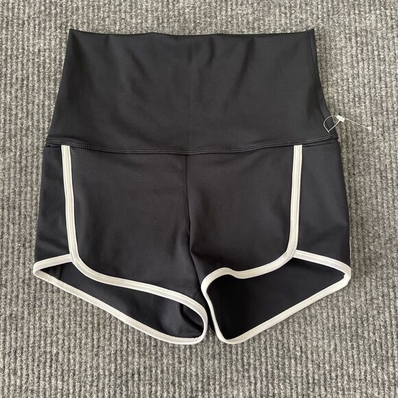 Free People FP Movement Small Shorts Island Time High Rise Black Stretch NEW - Picture 6 of 13